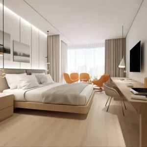Luxury Modern Melamine Hotel Bedroom Furniture Set for 5 Star Hotels & Apartments Custom Sizes Complete Guest Room Suite