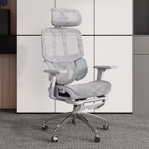 Luxury Modern Mesh Adjustable Lumbar Swivel Reclining Executive Desk Chair Ergonomic Office Chair with Footrest