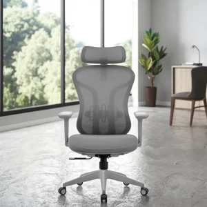 Luxury Modern Mesh Fabric Ergonomic Office Chair with Adjustable Headrest Plastic Frame Swivel 3 Year Warranty