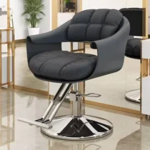 Luxury Modern Metal Barber Chair for Salon and Gym Use Black Color