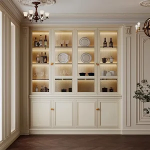 Luxury Modern Minimalist Custom Wooden Etagere Bookcase with Large Storage for Bedroom Home Office Living Room