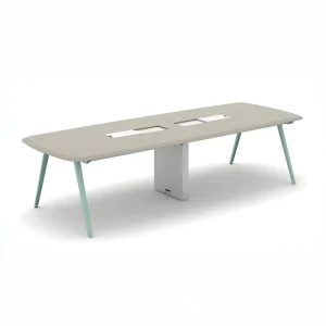 Luxury Modern Modular Executive Meeting Table Textured Base Matte Surface MDF Construction Design Office Boardroom School Steel