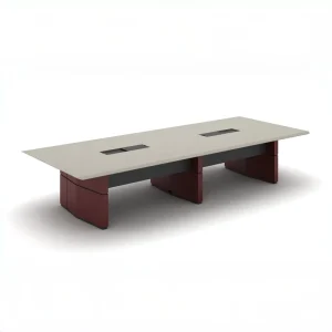 Luxury Modern Modular Executive Meeting Table Textured Base Matte Surface MDF Construction Design for Office Boardroom School