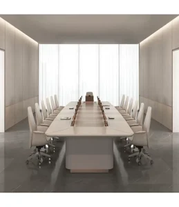 Luxury Modern Office KRIONS Solid Surface Eco-Friendly Customizable Conference Table for Hotel School & Home Office Boardroom