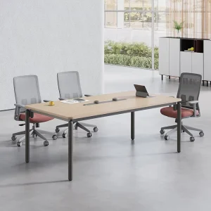 Luxury Modern Office Solid Wood Meeting Room Desk 6 8 10 Person Seaters Veener Laminated Wooden Conference Tables