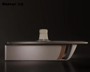 Luxury Modern Office Table High End Design Executive L Shaped CEO Boss Desk for Home or Commercial Use