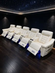 Luxury Modern Power Theatre Recliner Armchair Cinema Sofa Seating Design for Home Mall Living Room Villa Seating