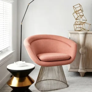 Luxury Modern Round Fabric Leisure Sofa Chair Living Room Lounge Chairs for Home Hotel Salon Villa