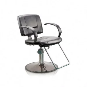 Luxury Modern Salon Barber Chair with PVC Leather Upholstery Commercial Hair Styling Furniture