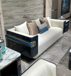 Luxury Modern Sectional Designer Furniture 1+2+3 Premium Leather Sofas Home Living Room Basement Set