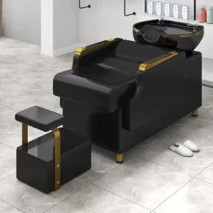 Luxury Modern Semi Lying Hair Washing Chair Flushing Bed Ceramic Basin Special Beauty Salon Barber Shop Hairdressing Salon