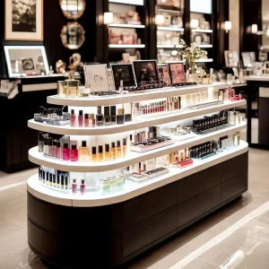 Luxury Modern Showrooms Shopping Malls LED Lighting Display Furniture for Cosmetic Shops Perfume Stores Perfume Display