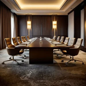 Luxury Modern Solid Wood Hotel Office Furniture Commercial Meeting Room Table Chair Sets for Home Office & Conference Rooms