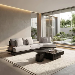 Luxury Modern Square Modular Cloud Sofa with Stylish Armrest Design Fabric Style Sponge Filled for Villa Apartment Designer