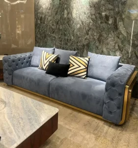 Luxury Modern Style Two-Seater Modular Sofa Set Apartment Mall Living Room Hotel Fabric Sofas