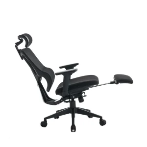 Luxury Modern Swivel Mesh Office Chair with Adjustable Headrest Footrest Revolving Conference Chair for Home Use