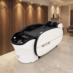 Luxury Modern Synthetic Leather Auto Electric Massage Shampoo Chair Adjustable Footrest High Density Sponge for Spa Barber Salon