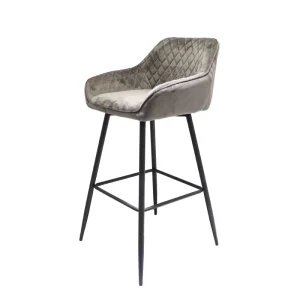 Luxury Modern Velvet Adjustable Metal Base High Counter Height Bar Stools Living Room Kitchen Restaurant Outdoor