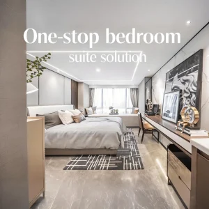 Luxury Modern Villa Hotel Apartment Bedroom Furniture Set King Size Bedroom Set Nightstands Wardrobe Desk Dresser Sofa