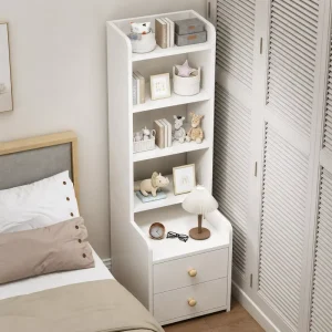Luxury Modern Wood Display Shelves Tall Kids Bookshelf Storage Cabinet for School