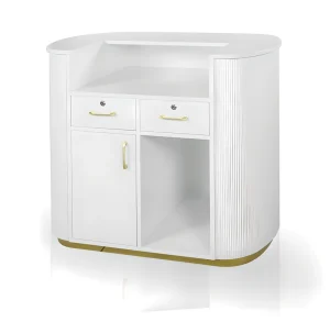 Luxury Modern Wood Nail Cabinet and Table Salon Furniture with Manicure Nail Bar