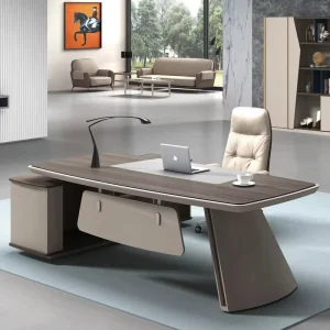 Luxury Modern Wooden Executive Office Desk L shaped Storage Meeting Table for Boss Office