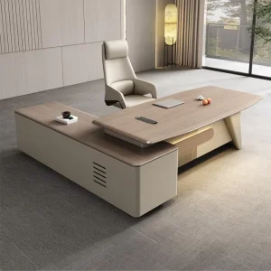 Luxury Modern Wooden L Shaped Modular CEO Office Desk and Meeting Table