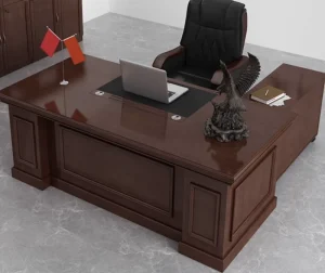 Luxury Modern Wooden Panel Executive Office Desk with Modular Cabinet for Accountancy Firms
