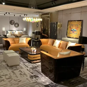 Luxury Modular Chesterfield Sectional Sofa Set Elegant Design New Model for Living Room Mall Sponge Filled Furniture for Villas