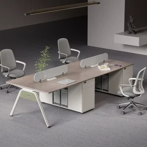 Luxury Modular Healthy Customizable Employee Desk Chair Combination Modern Home Office Furniture Four Person Screen Socket File