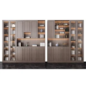 Luxury Modular Home Bookshelf Custom Design Freestanding Organizer Shelf Unit Library Office Interior Decoration Furnishing