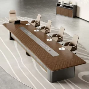 Luxury Modular Home Furniture 20 Person Conference Table Long Wooden Meeting Room Modern Conference Office Table