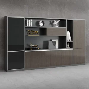 Luxury Morden Office Furniture File Cabinet Wooden Office Bookcase MDF Bookshelves for Office Space