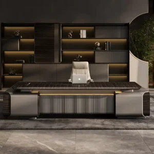 Luxury Mudolar Modern Executive Office Desk L Shaped Wooden Office Table Computer Desk and Chair boss Office Furniture
