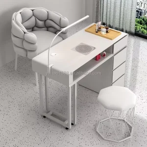 Luxury Multifunctional Manicure Desk Beautiful Nail Table and Chair Suit