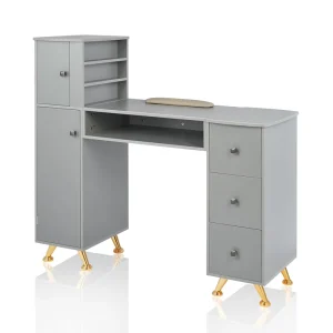 Luxury New Style Wooden Manicure Table Massage Nail Tables for Beauty Salon Modern Salon Furniture
