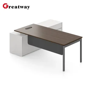 Luxury Office Desk Modern Executive Office Furniture L Shape Manager Table with Storage Cabinet