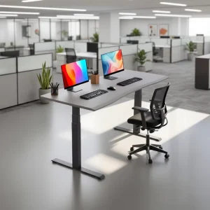 Luxury Office Furniture Electric Standing Desk Ergonomic Height Adjustable Dual Motor Steel Frame Eco Friendly Durable Study