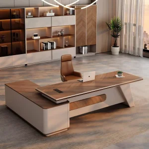 Luxury Office Furniture High Back Boss Office Swivel Desk Chair Executive Table for Chairman CEO Traditional Style