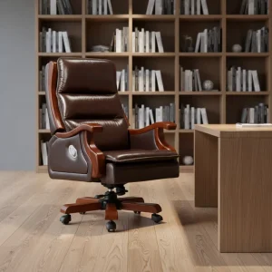 Luxury Office Furniture Leather High Back Comfortable Soft Executive Adjustable Ergonomic Boss Office Chair