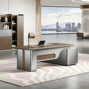 Luxury Office Furniture Table Office Boss Room Table Modern Wood Design Furniture Home Executive L Shaped CEO Office Table