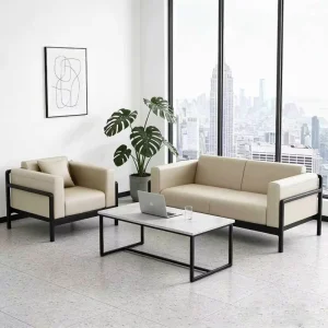 Luxury Office Sofa for Reception Area and Executive Manager’s Office Business Use Wooden Sofas Hotel Lobby Sofa Loose Sofa