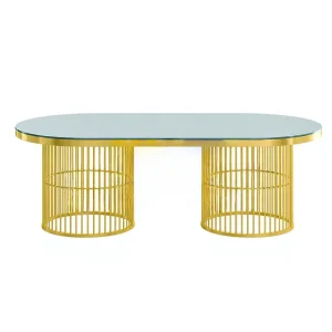 Luxury Oval Shape Event Tables Hotel Hall Customized Color Stainless Steel Wedding Banquet Table