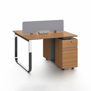 Luxury Partition Wood Modular Modern Office Furniture Corporate Clerk Desk Shared Open Space Two Seat Teacher Computer Working