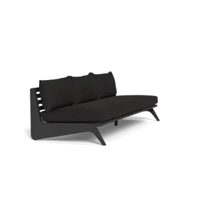 Luxury Patio Furniture Deep Bench Cushion Powder Coating Finish Aluminum Long Couch Sofa