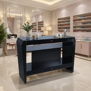 Luxury Plastic Beauty Salon Manicure Table with Multi Storage LED Lamp Nail Dryer