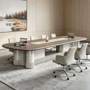 Luxury Premium Modern Solid Wood Conference Table Eco Friendly Executive Meeting Table with Customizable Color and Size