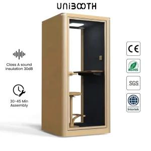 Luxury Private ASTM E84 Fireproof 30dB ISO 23351 30-45 Min Fast Setup Silent Pod for Open Office Library Global Export