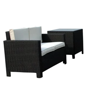 Luxury Rattan Contemporary Outdoor Sofa Set for Home Bar Dining Courtyard