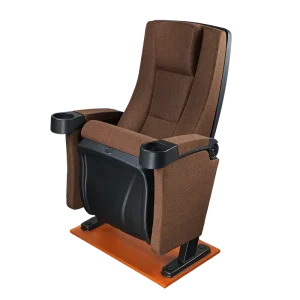 Luxury Recliner Cinema Chair With Double Cup Holder Fabric Movie Theater Seats Commercial Auditorium Cinema Seating